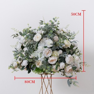 Nuevo Arreglo Floral Geométrico con Ondas de Flores, Candelabro para Mesa, Decoración de Escenario de Boda, Arreglo Floral de Seda - Product Image 4