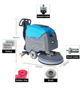 Novo SJ45B 45L Comercial Industrial Vacuum Scrubber Machine Walk Behind Único Disco Piso Scrubbers Secador - Product Image 4
