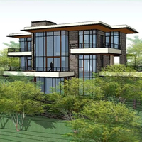 Service de conception architecturale moderne : Plan d'étage, rendu 3D, conception conceptuelle de villa, visualisation de la conception de maison