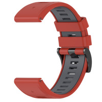 Correa de Silicona Bicolor Compatible con Garmin Fenix 7/7X Pro, Correa Deportiva de Liberación Rápida de 22mm/26mm (Incluye Destornillador)