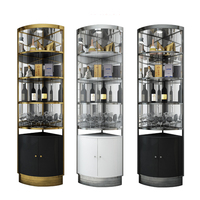 Vitrine à vin moderne à Double porte, en acier inoxydable, présentoir à vin, armoire de luxe en verre, coin verre, bar, armoire de rangement à vin, salon
