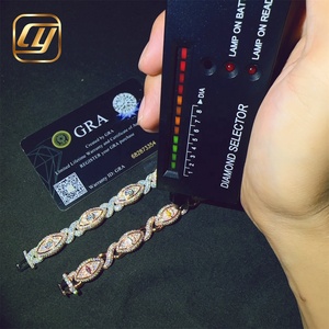 Pulsera de Plata de Ley 925 con Moissanita de 15 mm, Certificada por GRA, Estilo Hip Hop, Tipo Cadena Cubana, Pasa Prueba de Diamantes - Product Image 6