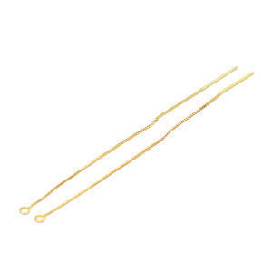 18K Gold Plated Copper <b>Box</b> <b>Chain</b> Earring Cord 0.6mm Diameter For DIY Jewelry Making Accessories - Product Image 4