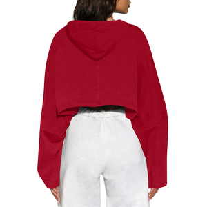 Sudadera Corta de Punto de Color Sólido Más Vendida, Sudadera Corta con Cordón para Mujer, Estilo Único, Material de Alta Calidad, Top Corto para Mujer - Product Image 1