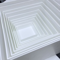Supports de présentation carrés en acrylique de haute qualité pour buffet, blancs, pour la décoration de mariage et d'hôtel