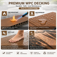 Revêtement de pont de yacht composite 3D gaufré de luxe en WPC, imperméable, anti-UV, haute qualité pour bateaux marins, jardins et patios extérieurs
