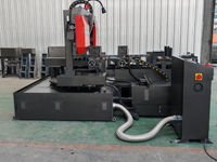 Scie à ruban rotative GKX350 de 350 mm pour la découpe d'angles métalliques, machine de sciage automatique pour la découpe de barres en acier massif RHS SHS