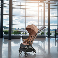Poussette pour bébé compacte et légère facile à plier Landau/Buggy en tissu adapté aux voyages pour une utilisation en avion