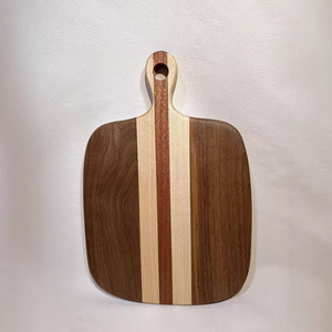 Tabla de cortar de madera maciza de nogal negro y sapele, rectangular, 30x20x2 cm, para uso en la cocina - Product Image 1