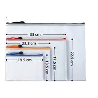 Bolsa de archivo de impresión de almacenamiento de datos de PVC transparente impermeable A5/A6 suministro transfronterizo con bolsa de carpeta de cremallera de malla