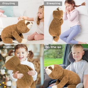 Peluche a forma di bradipo da 24 pollici, 5 libbre, in peluche corto, giocattolo per bambini, regalo - Product Image 4