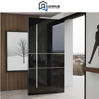 Porte pivotante de sécurité moderne personnalisée pour villa Design contemporain chinois Entrée extérieure en acier inoxydable