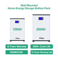 Batterie solaire Powerwall 48V pour stockage d'énergie, 51.2V 100ah 200ah 5Kw 10Kw 20Kw, montage mural, batterie lithium-ion Lifepo4