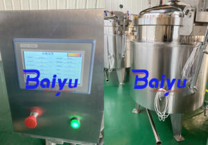 Cuisinière à pression industrielle en acier inoxydable Baiyu 304 pour la pré-cuisson de la viande, du jambon et des steaks dans une usine alimentaire commerciale - Product Image 6