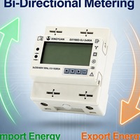 Meter Energi MID Tiga Fasa untuk Asrama Universitas, Direct 80A 1000 Imp/kWh 2x S0 Pulse IP51 DIN Rail