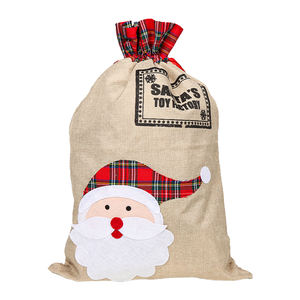 EAGLEGIFTS 2025 Luxury Blank Oz Pet Velvet Eco Grey Present Xmas Gift Bag Canvas Cotton <strong>Hessian</strong> Santa <strong>Christmas</strong> <strong>Sacks</strong> - Product Image 1