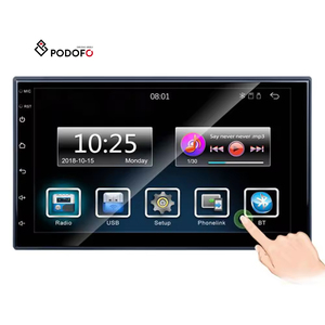 Autoradio Podofo 2 Din, Carplay, autoradio, stéréo de voiture, écran tactile HD 7'' 2.5D, autoradio BT USB FM avec micro - Product Image 1