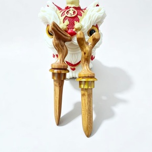 Espada con Cabeza de Dragón de Madera de Durazno de 7 cm, Objeto Decorativo de Feng Shui, 3 Piezas al por Mayor - Product Image 4