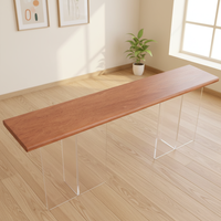 Table à manger de luxe moderne JAUNE TALI Table centrale en bois naturel pour la cuisine, le restaurant, l'hôtel-pour les villas de bureau à domicile