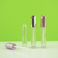 5ml Clear Lipgloss Tube Lipglss Bottle avec Rose Golden Cap Cosmetic Tube