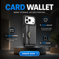 Étui de téléphone personnalisé en usine, en cuir microfibre de luxe, étanche, antichoc, avec porte-cartes magnétique à rabat, anti-vol RFID