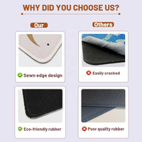 Grand tapis de bureau imperméable pour ordinateur portable, tapis de souris antidérapant, facile à nettoyer, tapis d'écriture pour clavier, pour le bureau