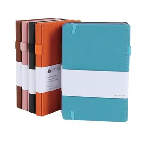 Geverifieerde Liushun Fabriek A5 Pu Lederen Hardcover Afdrukken Gestippelde Planner Journaal Met Paginanummer Penhouder