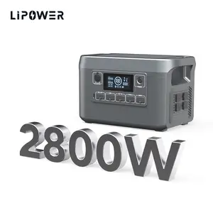 Lipower 2000W 2800W Jackery Caravans LiFePo4 Portable Rechargeable Electric Generator Charging Solar Power Station