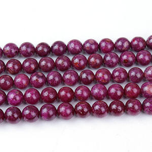 Fil de perles de <span class=keywords><strong>pierre</strong></span> gemme <span class=keywords><strong>semi</strong></span>-<span class=keywords><strong>précieuse</strong></span> rubis rouge naturel de 8MM <span class=keywords><strong>pour</strong></span> la <span class=keywords><strong>fabrication</strong></span> de <span class=keywords><strong>bijoux</strong></span> à bricoler soi-même Longueur 19, 38CM - Product Image 1