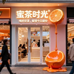 Panneau personnalisé pour salon de thé, thème fruits, sculpture en fibre de verre pour extérieur, idéal pour les photos de célébrités d'<span class=keywords><strong>Internet</strong></span>, avec siège intégré - Product Image 3