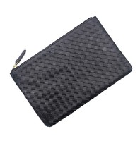 Tas Clutch Pesta Pernikahan Unisex Mewah Buatan Tangan Kulit Asli Resleting Poliester Tahan Air Dompet Berkualitas Tinggi