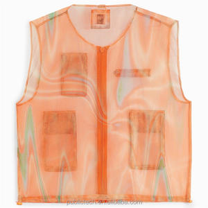 ที่กำหนดเอง100% โพลีเอสเตอร์แนวโน้มแฟชั่นถนนเย็นหลายกระเป๋าตาข่ายเสื้อกั๊กสำหรับผู้ชาย - Product Image 6