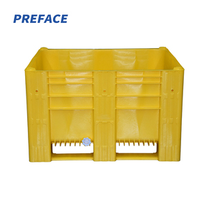 भारी शुल्क वापसी योग्य थोक भंडारण परिवहन औद्योगिक स्टेकयोग्य रसद कठोर एचडीपे प्लास्टिक ठोस पैलेट बॉक्स क्रस्ट कंटेनर - Product Image 2