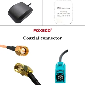FOXECO 차량 방수 자동차 안테나 활성 GPS Anetnna 네비게이션 고속 Fakra 커넥터 GPS 안테나