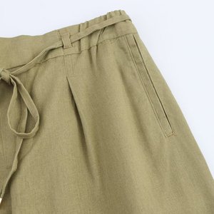 <span class=keywords><strong>Pantaloni</strong></span> a gamba larga in <span class=keywords><strong>lino</strong></span> a vita media MYST&ZA da <span class=keywords><strong>donna</strong></span>, nuovo stile estivo 2025, alla moda, casual e versatili 4745024 - Product Image 4