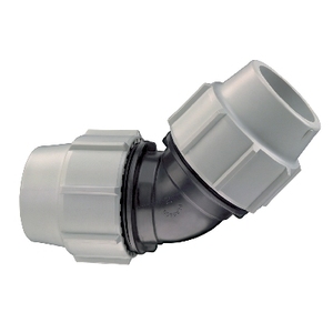Gomito a 45 Gradi Plasson per Tubi in Polietilene Diametro 32 mm, Raccordo Idraulico - Product Image 1