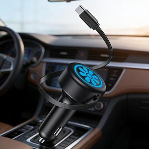 Cable USB C 2 en 1 de Carga Rápida, Adaptador Rápido para Encendedor de Cigarrillos, para iPhone 17, Laptop, Teléfono, Cargador Retráctil para Auto - Product Image 6