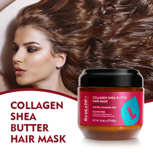 Maschera Professionale per Capelli EcolchiPro 550ml con Collagene e Burro di Karité per Capelli Secchi e Danneggiati Trattamento Riparatore alla Cheratina - Product Image 2