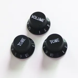 Voor Zwart Wit 25.5mm ST Elektrische Gitaar Knop Duurzaam voor <span class=keywords><strong>Volume</strong></span> Tone Control Plastic Reserveonderdelen 1 st KB001 - Product Image 2