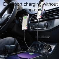 Câble de chargeur de voiture inclus, sortie totale 90W, PD 45W, QC 45W, puce de sécurité intelligente, chargeur rapide Type C, chargeurs de voiture