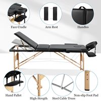 Offre Spéciale luxe 2 pliant léger visage Solon Spa lit facile à installer Camillas De Masajes Table de Massage en bois lit