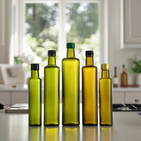Vente directe usine – Bouteilles d'huile d'olive en verre super flint épaissi, écologiques, 250ml/500ml/750ml, avec bouchon à vis carré, personnalisation par sérigraphie