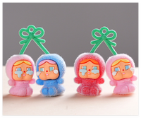 Poupée bébé pleureuse en résine miniature colorée avec flocage, figurine 3D miniature, charme lapin fille, jouet surprise pour enfants, sac chanceux