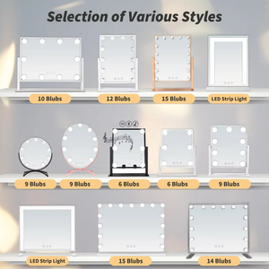 <strong>Mirror</strong> with <strong>Light</strong> LED <strong>Mirror</strong> Makeup <strong>Mirrors</strong> for Tabletop Cosmetic <strong>Mirror</strong> LED Dimmable Smart Table <strong>Mirror</strong> Touch Switch - Product Image 5