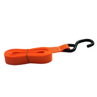 Sangle d'arrimage à cliquet double en S de 2,5 cm x 6 m avec sangle en polyester, résistance à la rupture de 800 kg, sécurisée, pour estampillage personnalisé