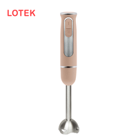 Mixeur à main Lotek en cuivre pur 500W, commandes par bouton-poussoir, 2 vitesses, étanche, sans BPA, capacité de 600 ml, portable, multifonctionnel
