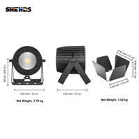 Projecteur LED Par COB 200W à Haute Luminosité, 1 Oeil, Blanc Froid et Blanc Chaud, DMX512, pour Événements et Location en Église