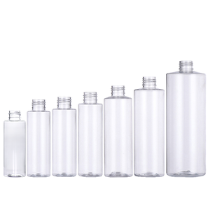 10ml 15ml 20ml 35ml60ml 100ml 120ml 150ml 200ml 250ml 500ml PET Cylindrical Flat Shoulder Round Plastic Bottles