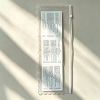 Pochette zippée transparente en PVC personnalisée pour cartes d'instructions de Mahjong, sac à fermeture éclair, porte-cartes transparent pour feuilles de règles de jeu