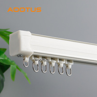 Foshan fabricant vente entière plafond monté en aluminium rideau de douche crochet rail de rideau avec accessoires